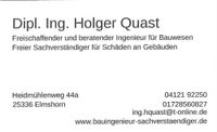 Visitenkarte | Ingenieurbüro Holger Quast